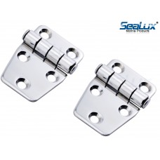 SeaLux Marine SS Short Side Hinge 2-1/8" x 1-1/2" for Locker / Hatch Door (Pair)