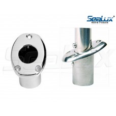 SeaLux Flush Mount Recessed 3/4 (dia.) Flag staff Pole Socket/Base Polished 316 Stainless Steel (Socket Only)