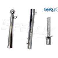 SeaLux Marine Heavy Duty 29 inch (1" dia. Stock) Flag staff Pole for 16 to 20" flag with Spring Release Lock Push Button