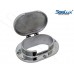 SeaLux Marine 316 Cast Stainless Steel Spring Hinged Oval Deck Pipe for Chain and Rope 5 5/8" x 4"