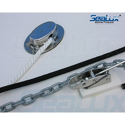 SeaLux Marine Oval Deck Pipe with Hook for Chain and Rope