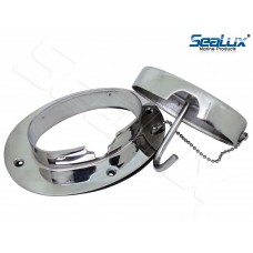 SeaLux Marine Stainless Steel Oval Deck Pipe with Hook for Chain and Rope 6 1/4 x 4 1/2 