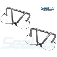 SeaLux Snap Davits for inflatable Dinghy Instant Lock System Easy Lift Parts: RIB Pad Brackets ONLY