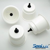 SeaLux Marine Boat WHITE Jumbo Cup Drink Holders (set of 4) fit YETI 30 oz. Rambler Tumblers and Travel Mugs for Boat, RV