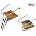 SeaLux Marine TEAK Swim Platform with Over TOP Mount 3-Step Ladder and 2 handrails for inboard motor