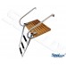 SeaLux Marine TEAK Swim Platform with Over TOP Mount 3-Step Ladder and 2 handrails for inboard motor