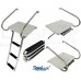 SeaLux Deluxe Inboard/Outboard TRANSOM PLATFORM UNDER SLIDE mount EXTRA WIDE 3-Step LADDER