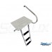 SeaLux Deluxe Inboard/Outboard TRANSOM PLATFORM UNDER SLIDE mount EXTRA WIDE 3-Step LADDER