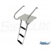 SeaLux Deluxe Inboard/Outboard TRANSOM PLATFORM UNDER SLIDE mount EXTRA WIDE 3-Step LADDER