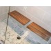 SeaLux Wall Mount Folding Shower Solid Teak Bench 24" x 13" in Teak Board Boat, Shower Room