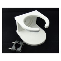 SeaLux Marine Clamp On Rail Mount UV Stabilized PE Drink Holder for 7/8"-1" Dia. Railing (Mounting Kit Included)
