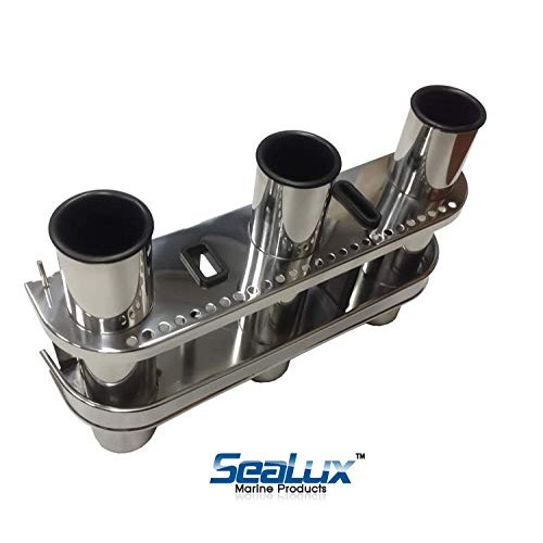 SeaLux Fishing Rod Holder Tackle Rack Stainless Steel 3-Pole