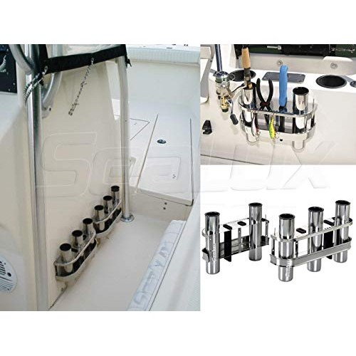 SeaLux Fishing Rod Holder Tackle Rack Stainless Steel 2 Pole