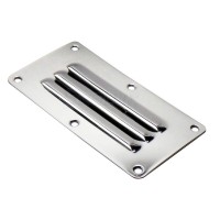 SeaLux Marine Horizontal 2-9/16" x 5" Stainless Steel Louvered Vent Grill for Engine and Cabin Ventilation