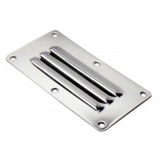 SeaLux Marine Horizontal 2-9/16" x 5" Stainless Steel Louvered Vent Grill for Engine and Cabin Ventilation