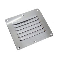 SeaLux 4-1/2" x 5" Stainless Steel Louvered Vent Grill for Engine and Cabin Ventilation