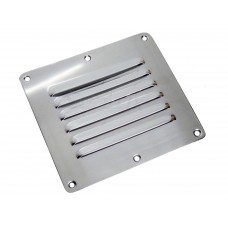 SeaLux 4-1/2" x 5" Stainless Steel Louvered Vent Grill for Engine and Cabin Ventilation