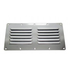 SeaLux Marine Horizontal 9-1/8" x 4-1/2" Stainless Steel Louvered Vent Grill for Engine and Cabin Ventilation