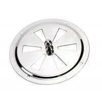 SeaLux Marine Round Butterfly Vent with Center Knob Shutter Vent Stainless Steel in 4" or 5" or 6" for Companionway Door, Cockpit and Cabin Ventilation