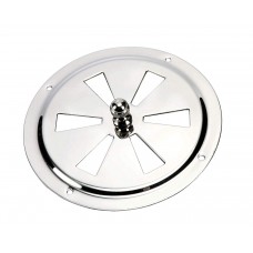 SeaLux Marine Round Butterfly Vent with Center Knob Shutter Vent Stainless Steel in 4" or 5" or 6" for Companionway Door, Cockpit and Cabin Ventilation