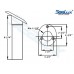 SeaLux Marine Cast 316 Stainless Steel 15 Degree Flush Mount Rod Holder with Open Drain