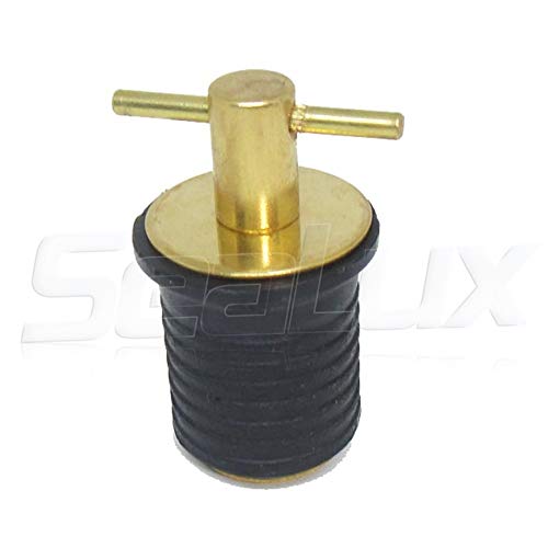 SeaLux Marine Turn-Tite Twist T-Bar Expandable Rubber Drain Plug with  Neoprene Seal 1 OD or 1.25 OD