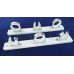 SeaLux Marine 4-Rod Reel Hanger Storage Rack with Snap Lock Rod Holders on White Poly Board