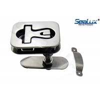 SeaLux Heavy Duty Marine Grade 316 Stainless Steel Compression Rectangular Flush Mount Hatch Latch Lift Handle-Flange: 3" x 2-1/2"