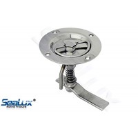 SeaLux Heavy Duty Marine Grade 316 Stainless Steel Compression Round 3-7/8" Dia. Flush Mount Hatch Pull Lift Handle