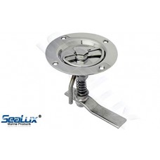 SeaLux Heavy Duty Marine Grade 316 Stainless Steel Compression Round 3-7/8" Dia. Flush Mount Hatch Pull Lift Handle