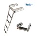 SeaLux Stainless Steel Pop-N-Lock Boarding 4-Step Undermount Sliding Marine Boat Telescoping Swim Ladder