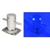 SeaLux Marine Mooring Bollard with integrated BLUE LED lighting 316 Stainless Steel 7" Samson Post Cross Cleat for Yacht/Boat/Dock
