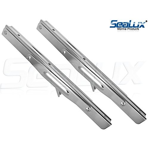 SeaLux 12" Stainless Steel Folding Table Bracket (Pair) – 330 Lb Capacity – Marine Grade