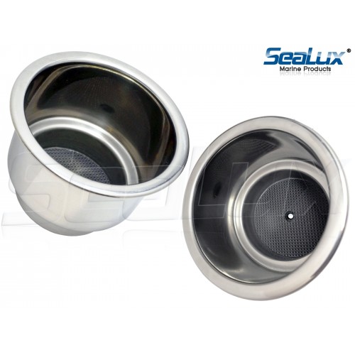 open design Marine Grade Stainless Double Ring Cup Drink Holder with Screw 