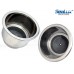 Deluxe Mirror Polish Recessed Cup Drink Holders with Welded Barb ( 2 pcs )