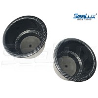 Stainless Steel Drink Cup Holder with Carbon Fiber Print (2 pcs)