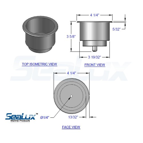  316 Stainless Steel Boat Cup Holder,Portable Cup