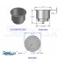 SeaLux 316 Stainless Steel Deluxe Mirror Polish Recessed Cup Drink Holders with Welded Barb ( 2 pcs )