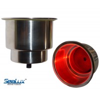 SeaLux Stainless steel Illuminated RED LED Drink Holder