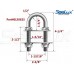 SeaLux Marine Boat Bow Eye Stern Eye U Bolt Tie Down 1/2" Stock, 4-1/4" Overall Length, 2-1/2" thread Length with Hex Nuts and washers-SL875062