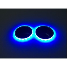 Stainless steel Drink Holder with illuminated BLUE LED Ring Belt (Sold as Each)